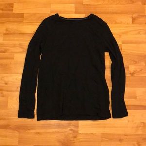 Plain black long sleeve shirt